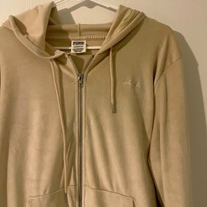 Extra-large only worn once Victoria’s Secret zip up velvet hoodie